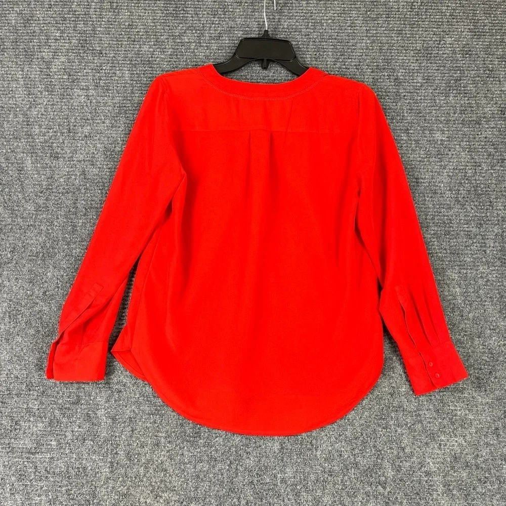 J Crew Blouse Womens S Petite Long Sleeve Minimalist Officecore‎ Classicwear